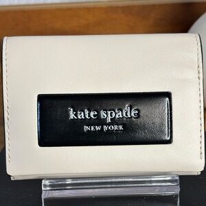 Kate Spade Label Snap Tri Fold Card Case NWT